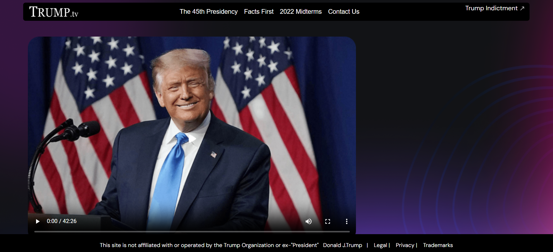 Trump TV Interactive Website